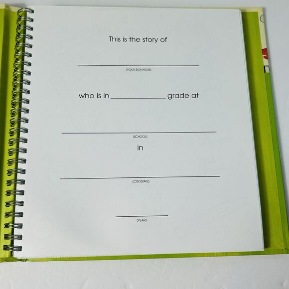 My Second Grade Year Hardcover Spiral Bound School Journal Scrapbook 2002 - Picture 3 of 10